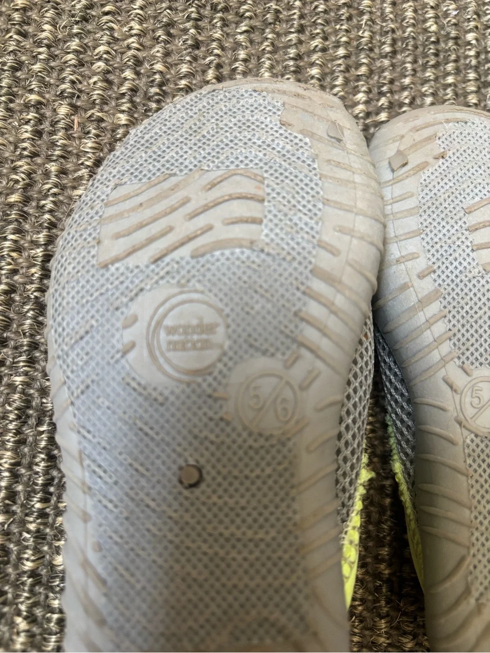 wonder nation Grey and Neon Green Kids Slip-On Water Shoes